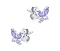Beautiful Butterfly Silver Stud Earring STS-6201